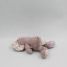 Doudou souris mauve rose fleurs Nina NOUKIE'S 17 cm