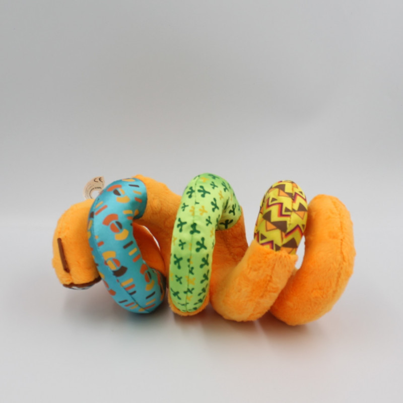 Doudou spirale orange vert bleu jaune BABYMOOV