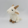 Peluche chèvre biquette blanche marron DOUDI