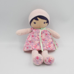 Doudou poupée rose mauve fleurs KALOO