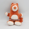 Doudou renard orange slip rayé TAPE A L'OEIL