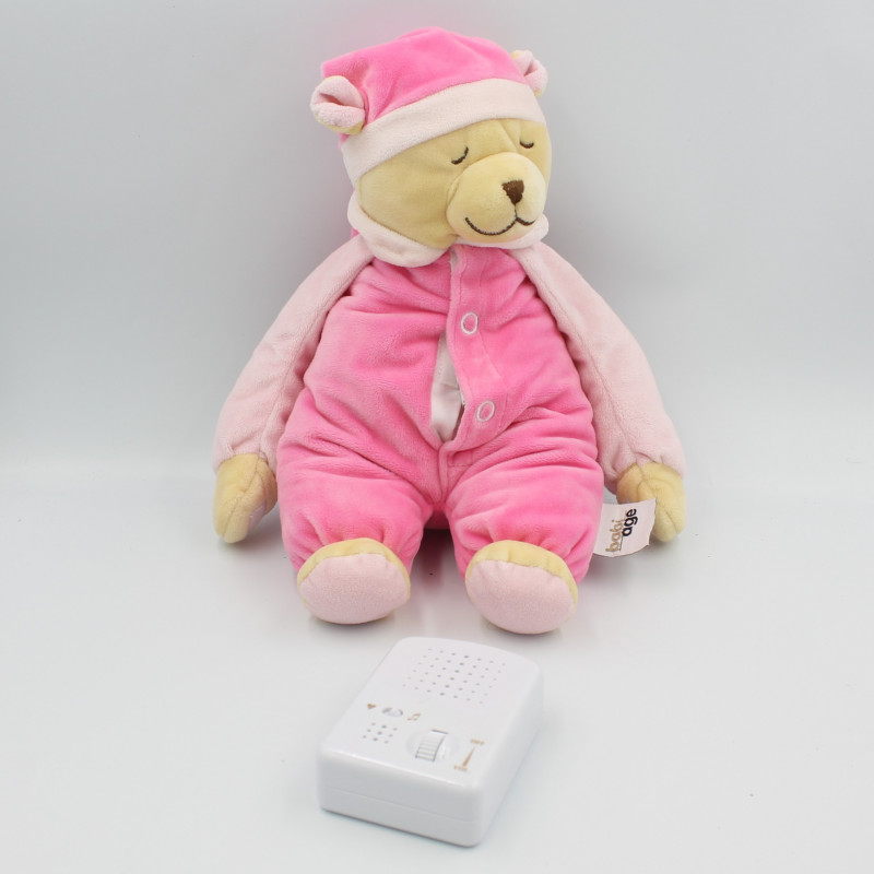 Doudou musical avec sons intra utérins ours rose Doodoo BABIAGE