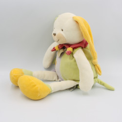 Doudou et compagnie lapin lapinou mauve vert jaune 45 cm
