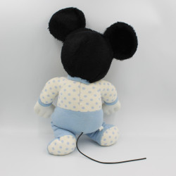 Ancienne Peluche Mickey mouse bleu blanc pois WALT DISNEY