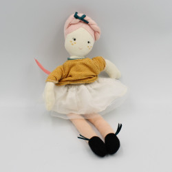 Doudou poupée orange blanc rose tutu Eloise Les Parisiennes MOULIN ROTY