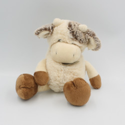 Doudou peluche vache écru marron HISTOIRE D'OURS