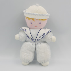 Doudou ancienne poupée garçon marin bleu COROLLE VINTAGE