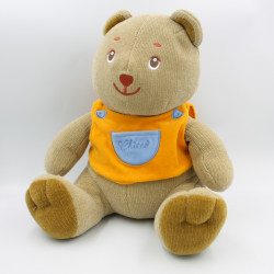 Grand Doudou ours marron orange jaune bleu CHICCO