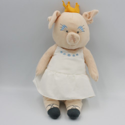 Doudou cochon roi truie robe blanche IKEA