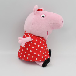 Doudou cochon rose rouge pois PEPPA PIG 28 cm 