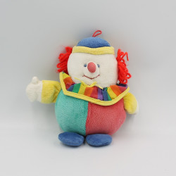 Doudou clown rouge vert jaune bleu GIPSY