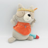 Doudou musical chien loup renard gris orange indien poisson ORCHESTRA PREMAMAN