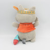 Doudou musical chien loup renard gris orange indien poisson ORCHESTRA PREMAMAN