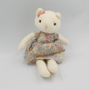 Peluche doudou chat blanc robe fleurs JELLYCAT