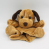 Doudou plat marionnette chien marron HISTOIRE D'OURS