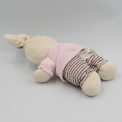 Doudou lapin rose velours ABC KITCHOUN KIABI NICOTOY