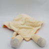 Doudou plat lion jaune orange gris NICOTOY