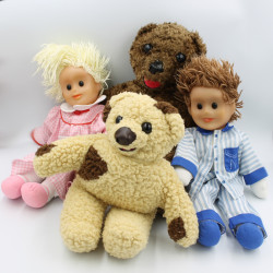 Peluche Nounours Oscar Nicolas et Pimprenelle Bonne nuit les petits lot Vintage