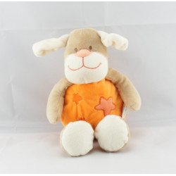 Doudou chien beige orange étoile DOUKIDOU