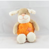 Doudou chien beige orange étoile DOUKIDOU