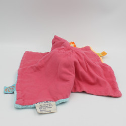 Doudou plat lion patchwork palmier brodé NATTOU