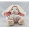 Doudou Lapin lilirose robe à fleurs bandeau Kaloo
