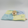 Doudou plat chien beige bleu vert voiture DOUKIDOU