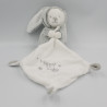 Doudou ours déguisé en lapin blanc gris mouchoir Happy Baby ORCHESTRA PREMAMAN