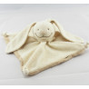 Doudou plat lapin écru foulard dessous beige NICOTOY