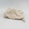 Doudou plat carré lapin gris beige GRAIN DE BLE