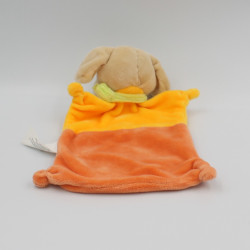 Doudou plat Chien jaune orange Nicotoy