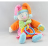 Doudou Clown rose hochet fleur JOLLYBABY