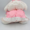 Peluche Puffalump chien rose robe fleurs Kiss me