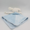 Doudou plat chien blanc bleu KING BEAR