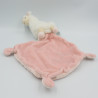 Doudou peluche lama blanc rose vert jaune mauve mouchoir TEX