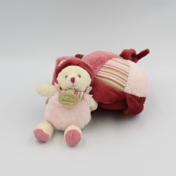 Doudou et compagnie musical chat Minouchette Bordeaux rose