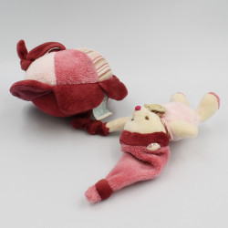 Doudou et compagnie musical chat Minouchette Bordeaux rose