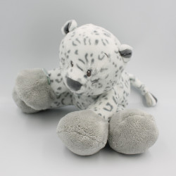 Doudou lapin blanc bleu vert TEX BABY
