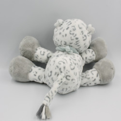 Doudou lapin blanc bleu vert TEX BABY