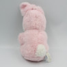 Doudou peluche lapin rose blanc rayé TARTINE ET CHOCOLAT
