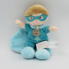 Doudou et Compagnie poupée super héros bleu cape