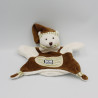 Doudou et compagnie marionnette ours marron blanc poche