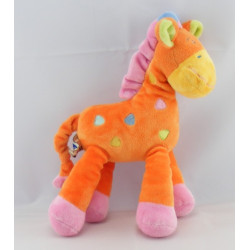Doudou Girafe rose MOTS D'ENFANTS