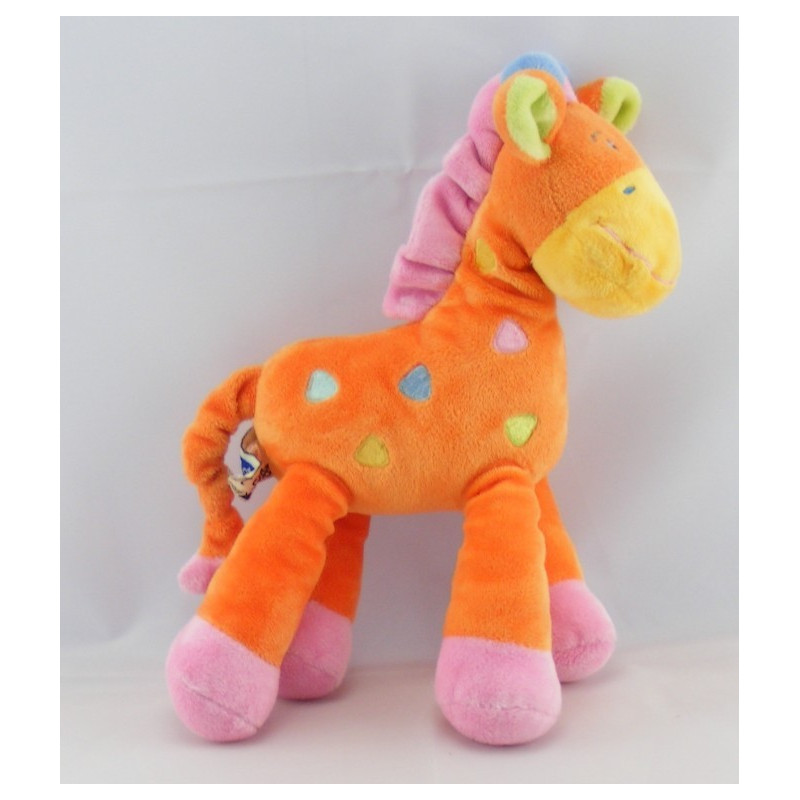 Doudou Girafe rose MOTS D'ENFANTS