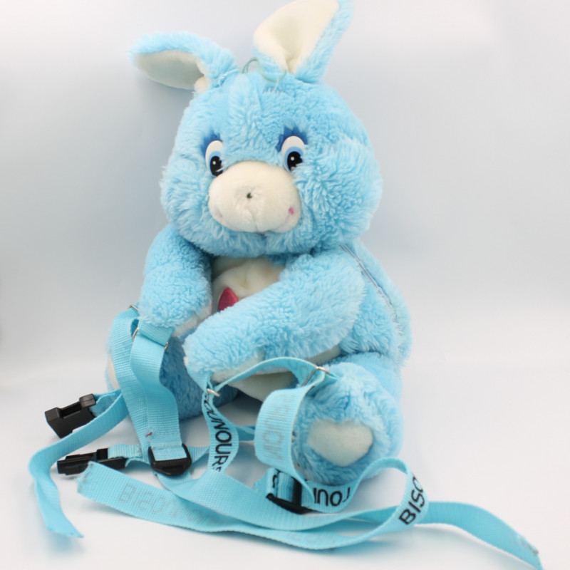 Peluche sac à dos Bisounours lapin bleu CARE BEARS