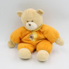 Doudou ours beige orange jaune vichy BABY NAT