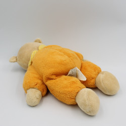 Doudou ours beige orange jaune vichy BABY NAT