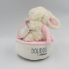 Doudou et compagnie ma boite à musique Tournicoti lapin blanc rose