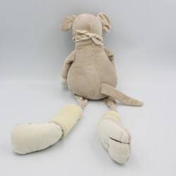 Doudou plat rond poupée rose papillon SUCRE D'ORGE