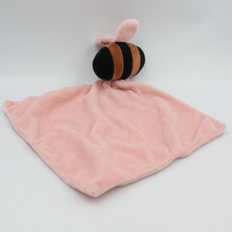 Doudou abeille mouchoir rose ZEEMAN